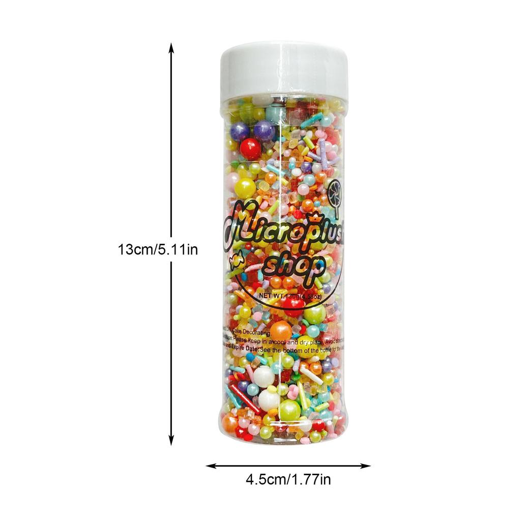 Rainbow Sprinkles for Cake Decorating, Pastel Jimmies and Pearls Sprinkles Mix for Donut Cookie Brownies Ice Cream Toppings