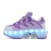 Kids Roller Roller Shoes 4-wheel Deformation Shoes Roller Skates Adult Rechargeable LuminousSkating Shoes