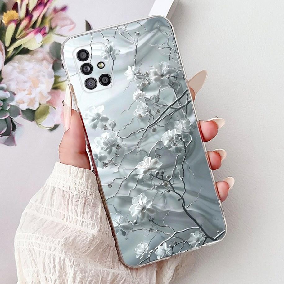 Case For Samsung Galaxy A31 A51 A71 Cover Fashion Butterfly Flower Soft Silicone Back Cover For Samsung A51 5G SM-A516B TPU Capa