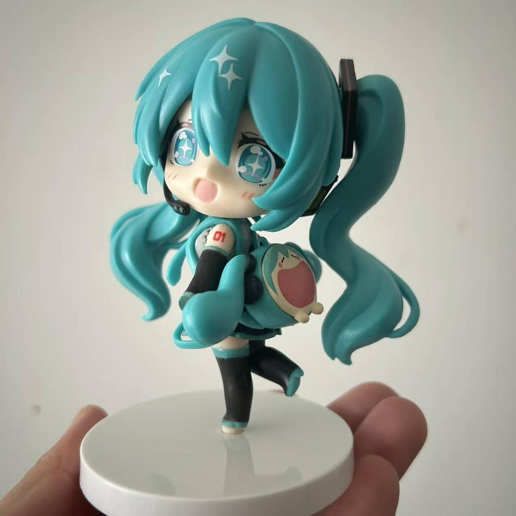 New 10Cm Anime Hatsune Miku Backpack Q Version Cute Kawaii Action Figure Pvc Model Toys Doll Statue Desktop Decoration Ornament Gift
