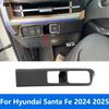Head Light Lamp Switch Control Button Cover Trim For Hyundai Santa Fe 2024 2025 Carbon Fiber Interior Accessories Car Styling