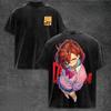T-shirt Imprimé Dandadan Momo Ayase Hommes Femmes T-shirts en Coton Lavé Manga Vintage T-shirt Harajuku Masculin Décontracté Manches Courtes T-shirt