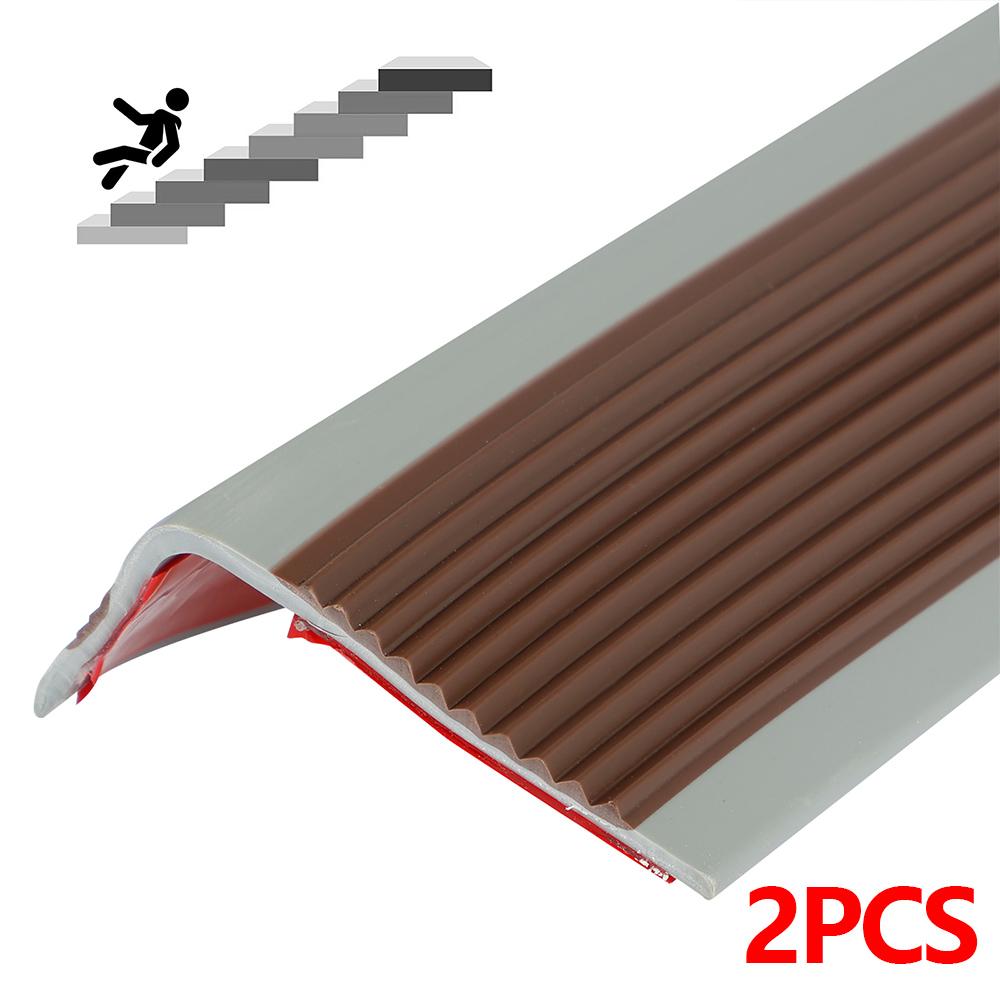 1/2Pcs Stair Edge Protector Non-slip Stair Nose Edging Self-Adhesive PVC Stair Edge Trim L-Shape Waterproof Step Edge Trim Strip
