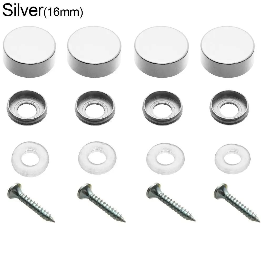 

Stainless Steel Advertising Screws Nails Mirror Fasteners Mirror Fixing Nails Decoration Screw Covers Screws Decorative Cap (Silver,12mm)