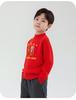 New style pullover sweater for children's New Year's greetings: Boys' fleece warm base sweater, Girls' New Year's outfit in red