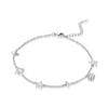 Orstarry S925 Silver Double Star Anklet Women Summer Chain Ankle Bracelet Party Jewelry Gift