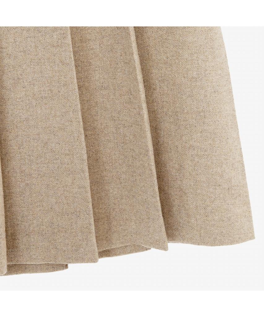 Lacoste Women'S Wool Pleated Midi Skirt Jf427E-55N Dpc
