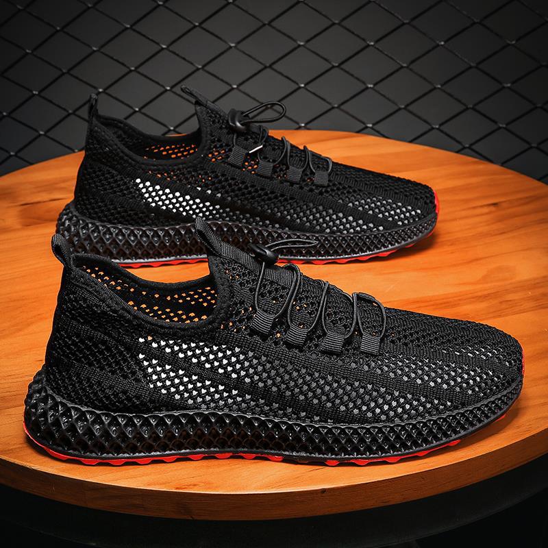 

Brand men s shoes summer mesh breathable mesh hollow mesh shoes men s running lightweight black casual shoes sports shoes 39