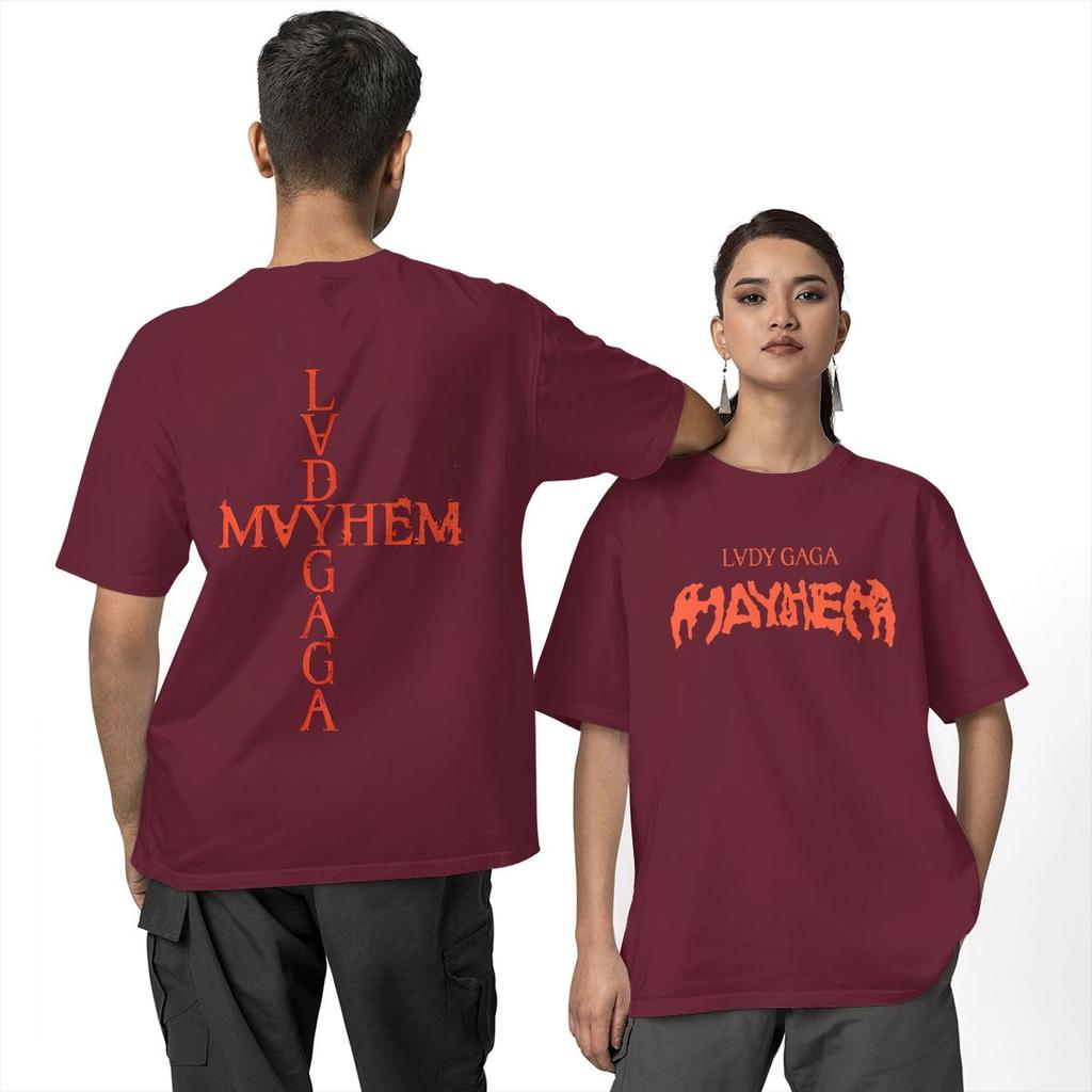 Lady Gaga Mayhem T-Shirt Male 2025 Tour Album Vintage Cotton T Shirts Beach O Neck Trending Tee Shirt Wholesale Oversized Tops