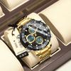 POEDAGAR National Top Swiss Brand New Men's Dual Display Digital Watch Multifunctional Sports Wristwatch