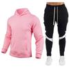 220g Solid Color Pullover Men's Women's Hoodie Sports Set Fleece Hooded Sweatshirt