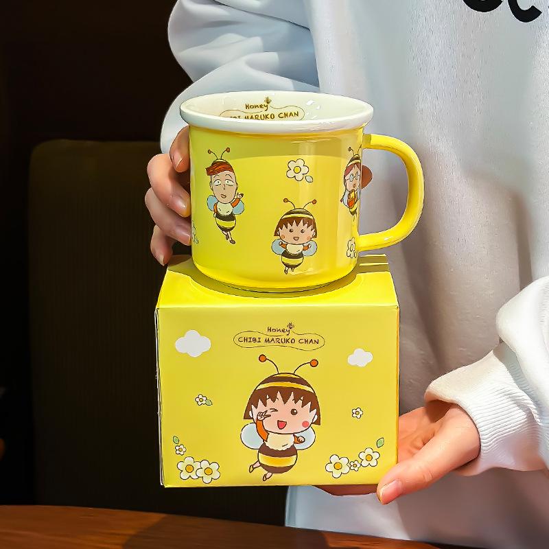 

Новая кружка Детская кружка с ручкой для девочек Милая керамическая кружка Изысканный подарок на день рождения 380ML