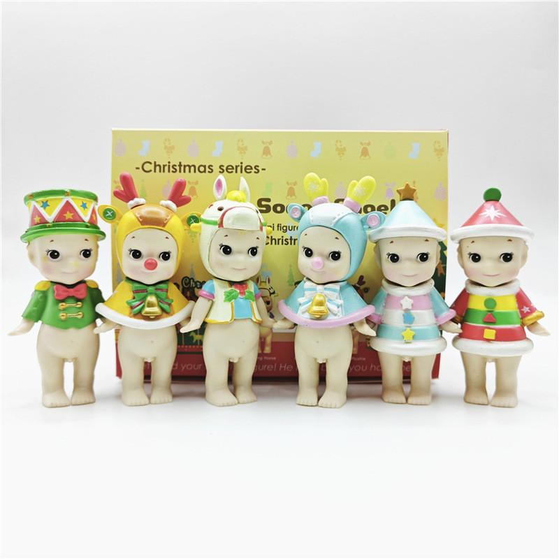 Christmas Series Doll Unicorn Elk Blind Box Doll Toy Model Cake Ornaments Gifts