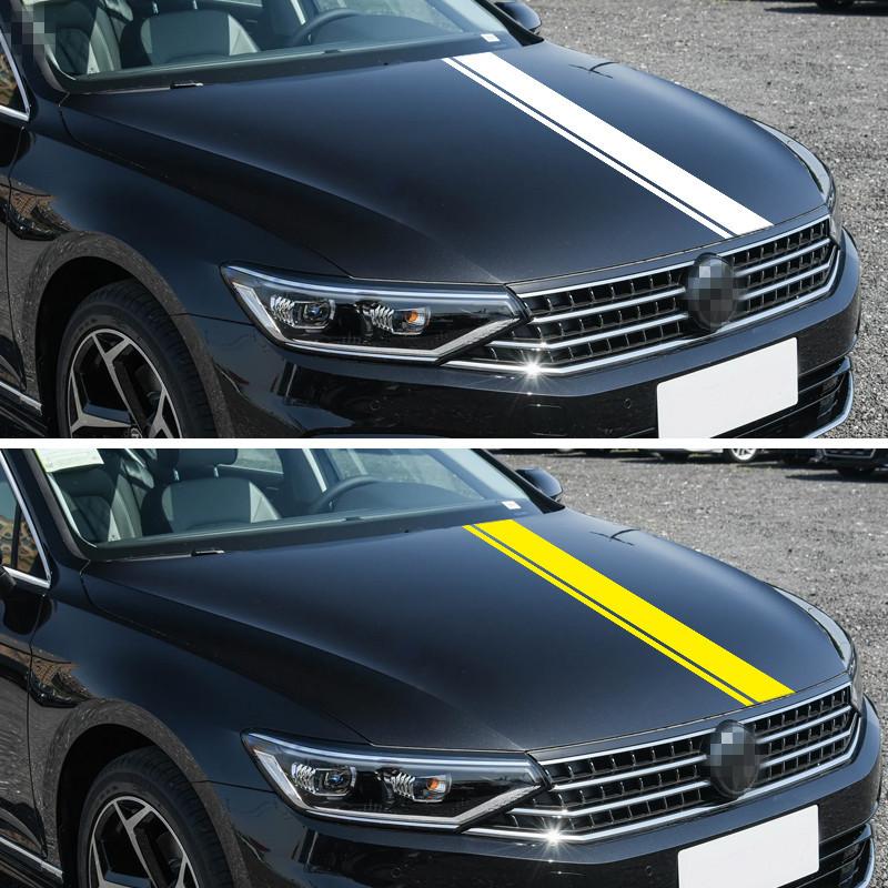 1PC High Quality Hood Car Stickers Personalized Stripe Stickers Car Modification Body Stickers Decorative Covering Film