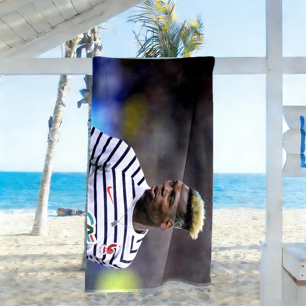 Manchester Player Portrait Beach Towel High Absorbency & Quick-Dry Comfortable Lightweight