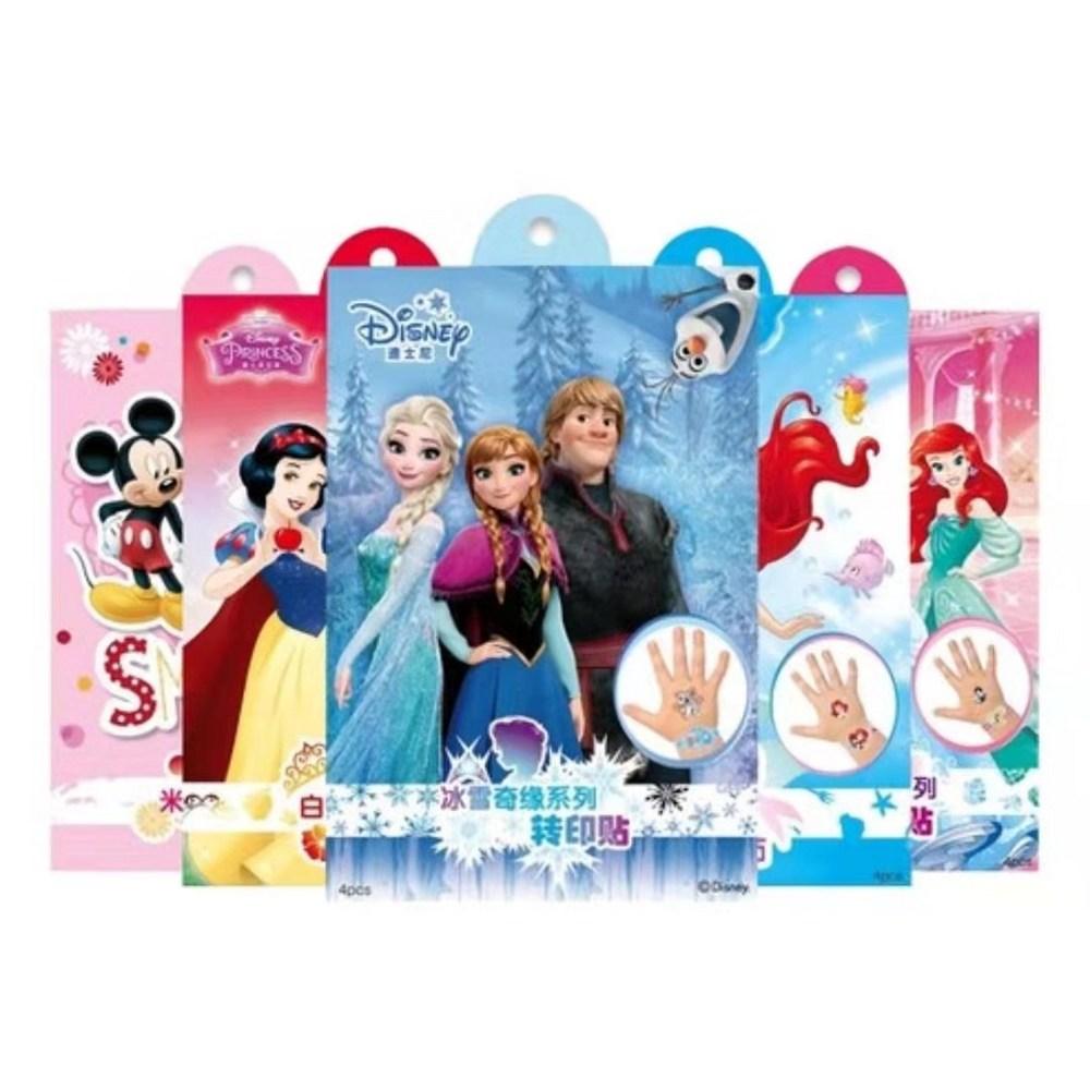 Johanne Shop Disney Characters Children's Stickers 14 Types Tattoo Mask Stickers Princess Frozen, Princess 2, 1 Piece
