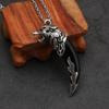 Men's Retro Resin Wolf Tooth Necklace with Stainless Steel Chain