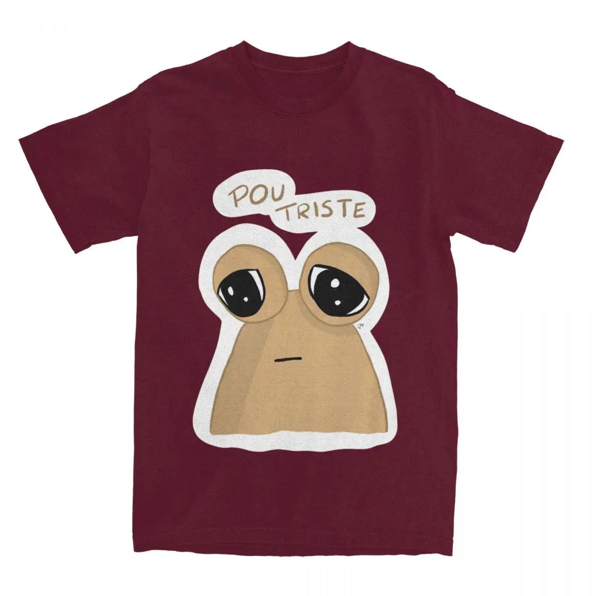 

Досуг My Pet Alien Pou Pou Sad Футболка Мужчины Женщины Чистый Аниме Игровые Футболки Футболка Графическая Одежда XXXXXL бордовый