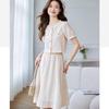 Elegant Summer Women's Two-Piece Short-Sleeved Skirt Set