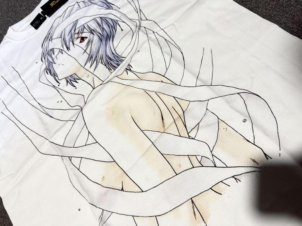 [USED] Evangelion Ayanami Rei Anime T-shirt XL Size