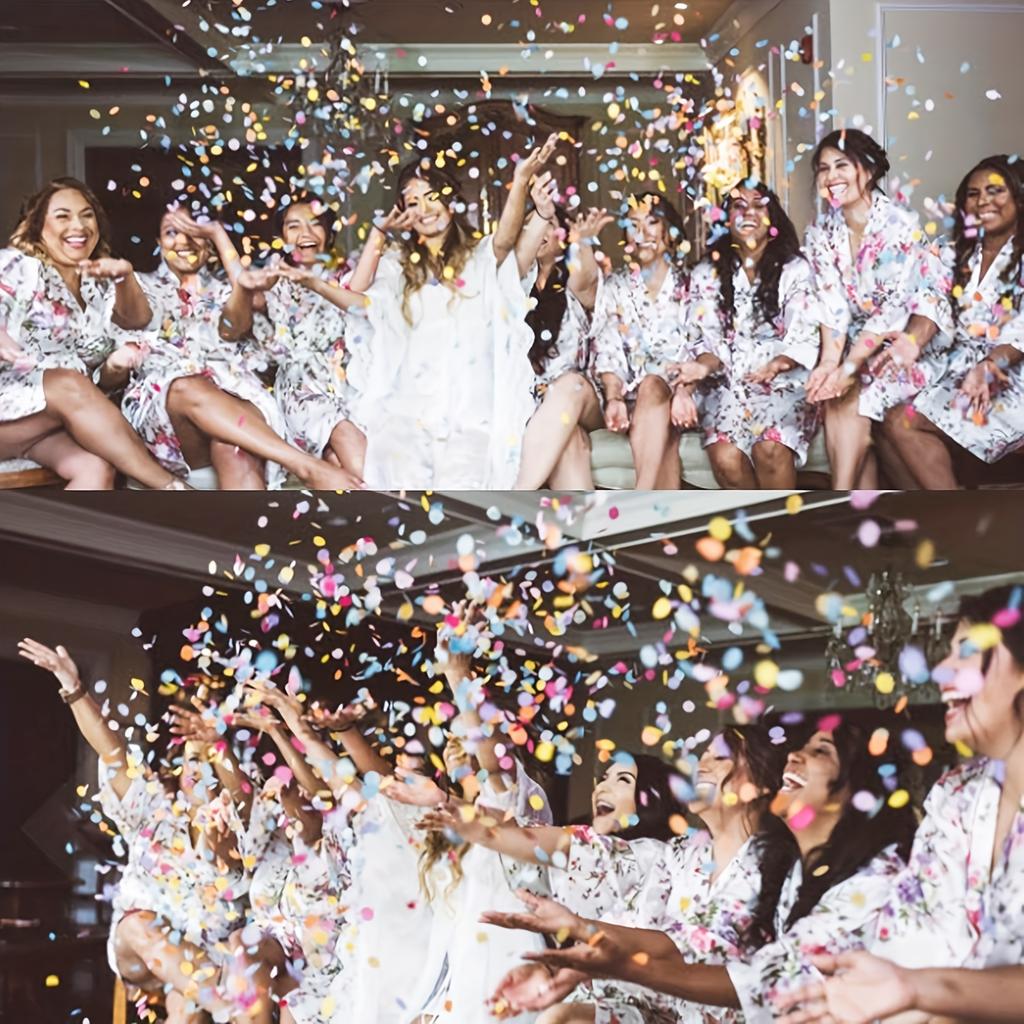 5 Packungen 1-Zoll Mehrfarbiges Rundes Seidenpapier | Hochwertig, 10g pro Packung für Bastelarbeiten