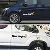 Kreativer Sonnenlicht Camping Aufkleber für Van Camper Wohnwagen LKW Wohnmobil RV Motor Vinyl Aufkleber Auto Karosserie Dekoration Zubehör