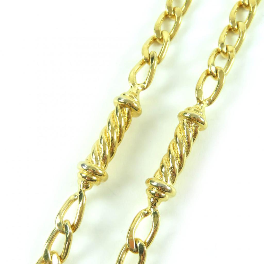 Excellent CELINE Necklace Triomphe 2-way Gold-colored Twist Motif Gold Women Used