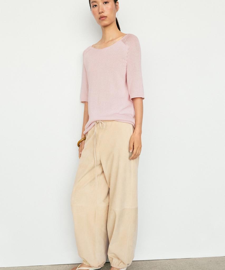 Masimodutti 100% Cotton Boat Neck Knit Sweater