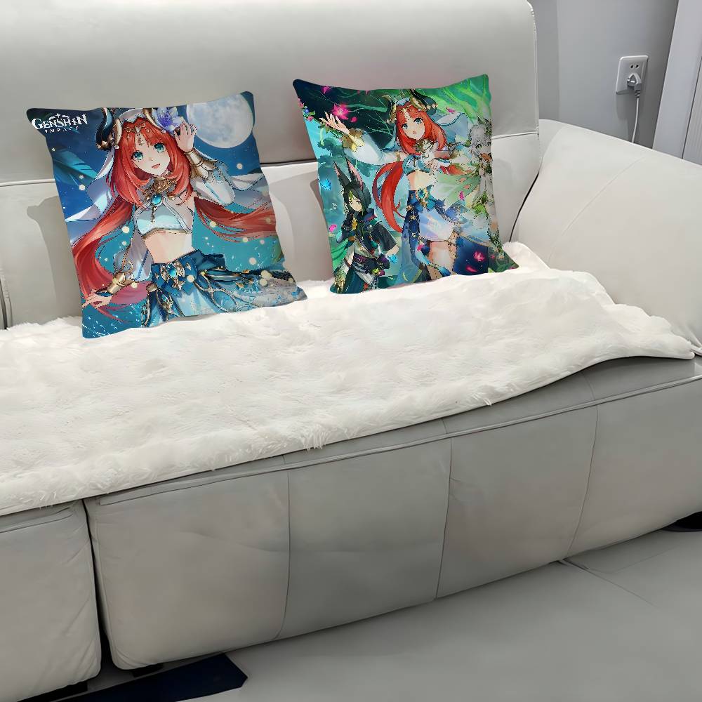 Anime-Charaktere -N-Nilous Kissenbezug Abnehmbarer Waschbarer Kissenbezug – Ganzjährig Weiches Leinen