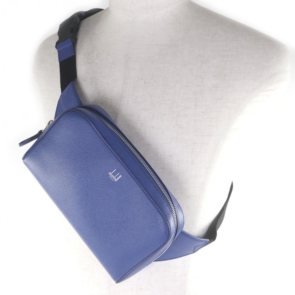 Excellent Dunhill Sling Bag Cadogan Logo Waist Bag/crossbody Bag Blue Used
