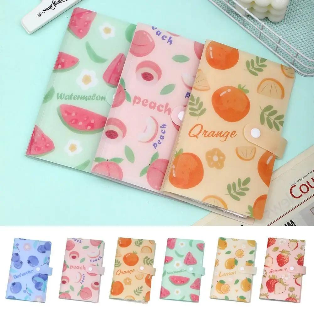 Transparent PVC 120 Slots Card Album 3 Inch Size Fruit Design Photo Card Album 120 Slots Postcard Holder Transparent PVC Album