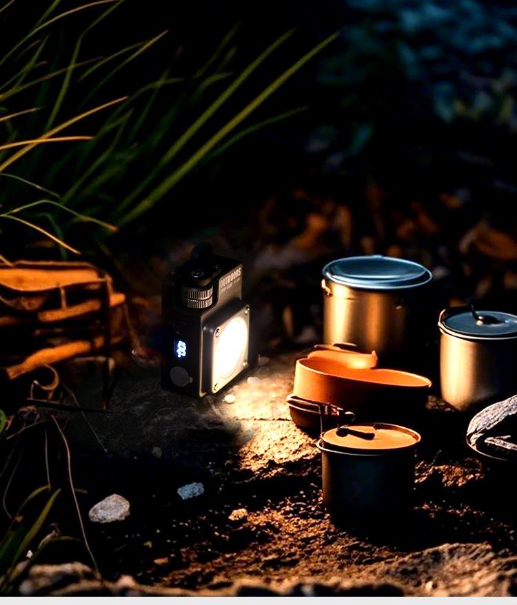 Multifunctional LED Camping Light with USB Charging & Magnetic COB Work Light