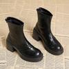 Autumn Winter Concise Thick Sole Woman Ankle Boots Comfort Short Plush Party Dress Shoes Modern Short Botas Para Mujer