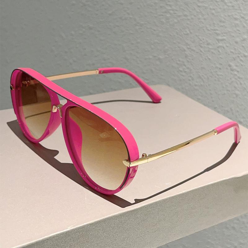 KAMMPT Vintage Pilot Sunglasses Men 2025 New Fashion Multi-color Gradient Shades Women Trendy Casual Outdoor Decor Sun Glasses