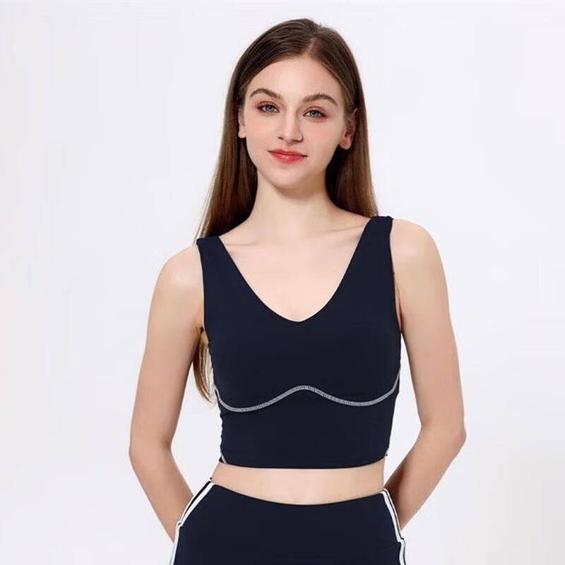 Женский спортивный топ-майка WEZHO Color Block с эффектом второй кожи для йоги и фитнеса