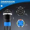 2pcs 12mm Latching Push Button Switch Pre-Wired 150mm High Round Head Aluminium Alloy 1NO 1 Normally Open with color led