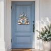 Indoor Outdoor Hanging Plaque Summer Coastal Wooden Wreath, Ocean Welcome Sign, Starfish Shell Nautical Handmade Sign Front Door Hanger for