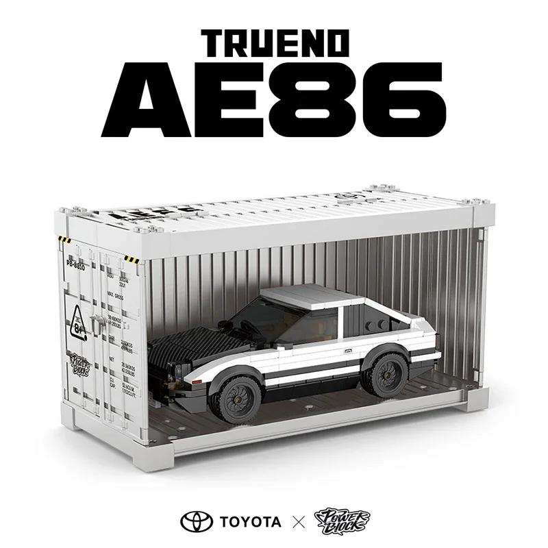 327PCS AE86 Building Block Car Classic TOYOTA JDM Vehicle Model Bricks Set With Display Box Adult Collection Kids DIY Toys Gifts