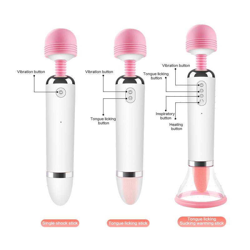 Oral Sucking AV Vibrator Tongue Licking Vaginal G-spot Sex Toys For Woman Nipple Stimulator Adult Clitoral Masturbation Massager