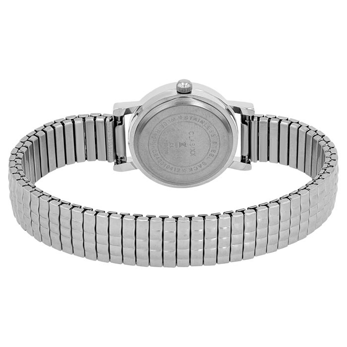 Montre femme - CX0006 - Boîtier 22 mm - Acier inoxydable argenté - Cadran noir
