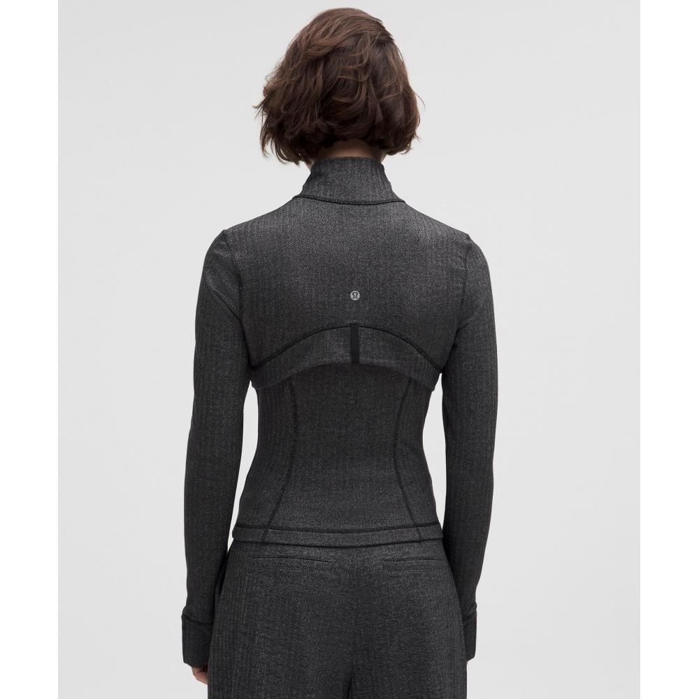 Lululemon Define Cropped Jacket  Herringbone Heathered Herringbone Heathered Deep Coal Black