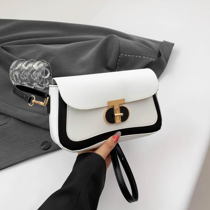 

Новая модная маленькая квадратная сумка в стиле легкой роскоши, персонализированный трендовый нишевый дизайн, женская сумка через плечо для通勤 белый