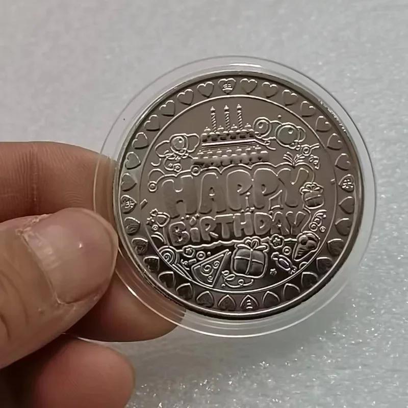 Collection Coin Lucky Happy Birthday Commemorative Coins Happy Birthday Gift Good Luck and Happiness Medal