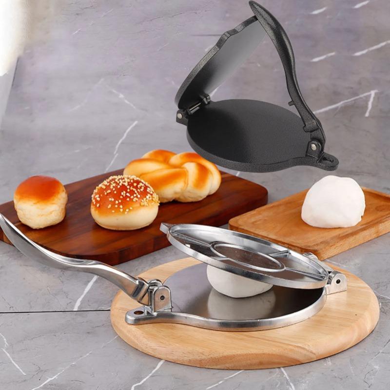 Tortilla Press Aluminum Alloy Manual Tortilla Maker Multifunctional Dough Press for Pizza Pie Patty Making