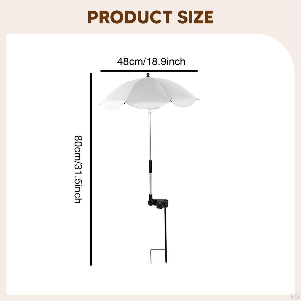 Parasol, Compact And Practical Shade Cover with Ground Stake, Ideal for Gardens, Flower Beds