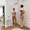 Mirror Shoe Rack Cabinet with 5 Flip Drawers, Mirrored Shoe Cabinet with Arc Design, Freestanding Tipping Shoe Organizer, Entryway,
