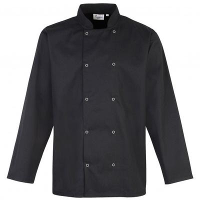 Premier Studded Front Long Sleeve Chefs Jacket / Chefswear