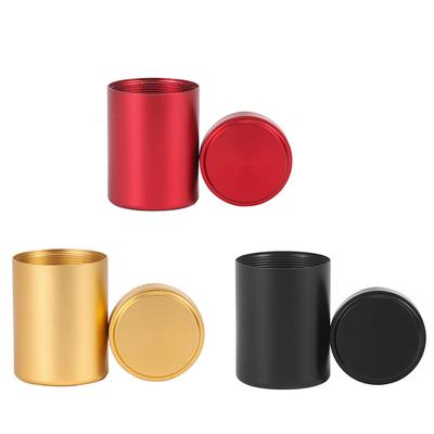 1 recipiente hermético de aluminio para guardar hierbas, lata sellada de metal, tarro para té