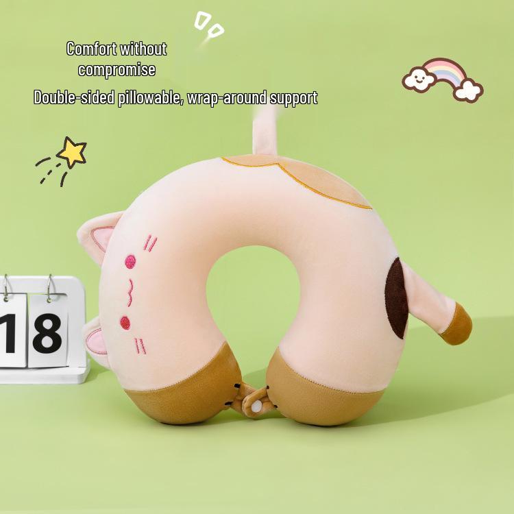 U-Shaped Memory Foam Neck Support Pillow with Custom Logo for Travel and Promotions