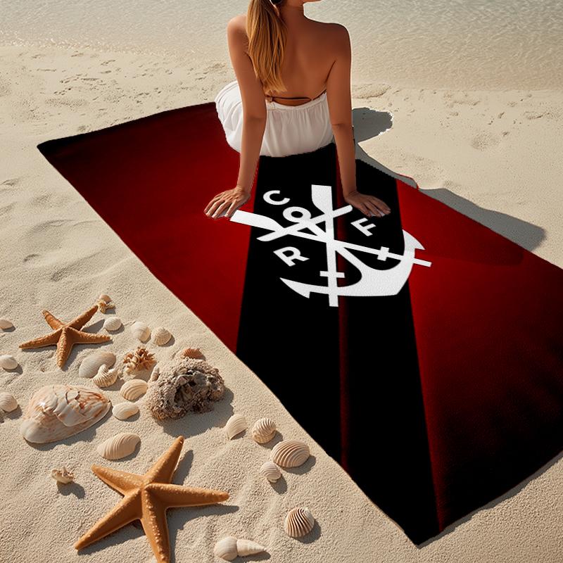 Serviette de plage Emblème de Club de Football, Microfibre Super Douce, Cadeau pour Elle/Lui, Anniversaire, pour Piscine, Plage, Voyage, Décoration d'Intérieur Cadeaux pour Fans